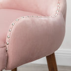 Fauteuil d'appoint en velours Mid-Century Modern