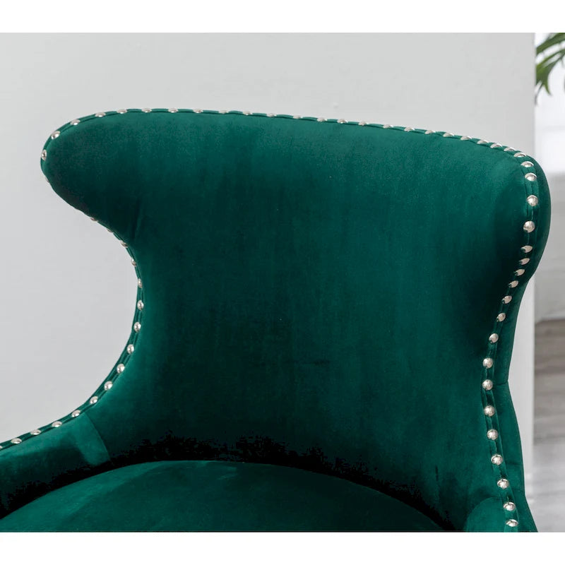 Fauteuil d'appoint en velours Mid-Century Modern