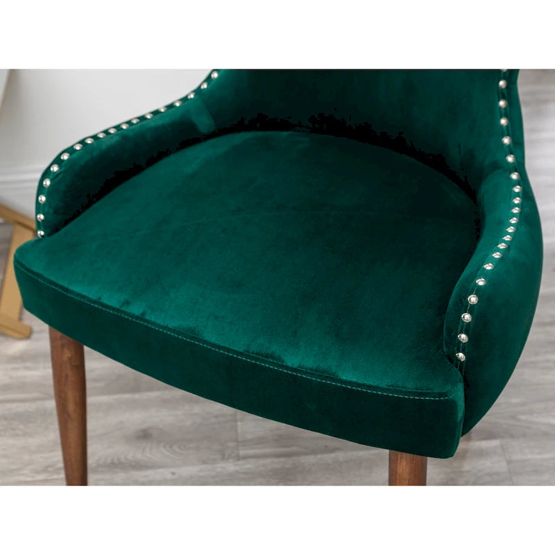 Fauteuil d'appoint en velours Mid-Century Modern