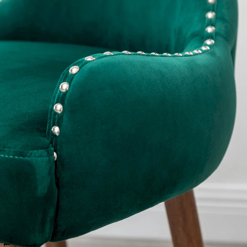 Fauteuil d'appoint en velours Mid-Century Modern