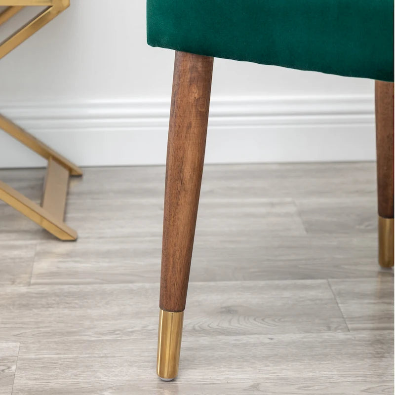 Fauteuil d'appoint en velours Mid-Century Modern