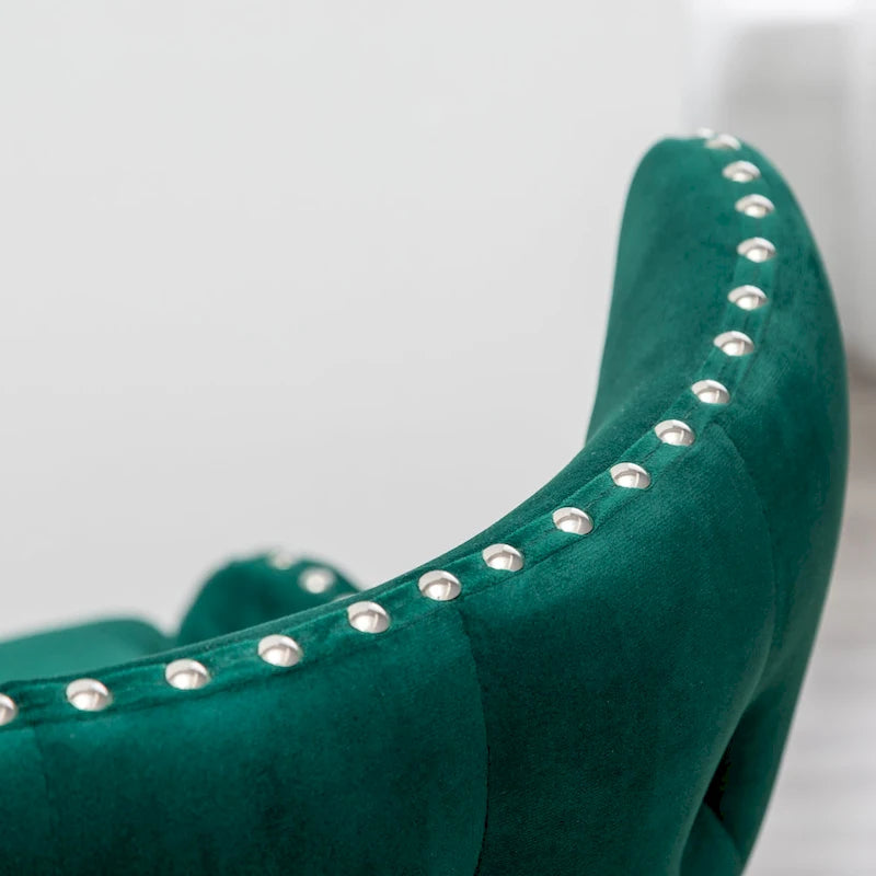 Fauteuil d'appoint en velours Mid-Century Modern