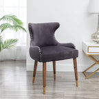 Fauteuil d'appoint en velours Mid-Century Modern