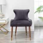 Fauteuil d'appoint en velours Mid-Century Modern