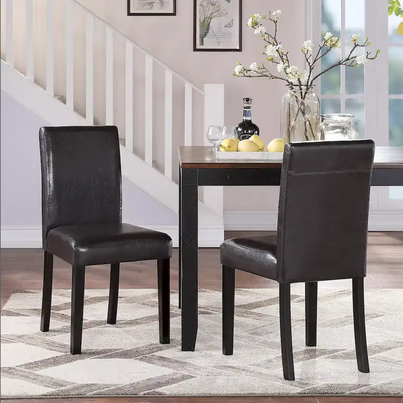 Chaise de salle à manger en similicuir