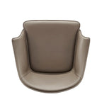 Chaise de salle à manger avec accoudoirs en cuir recyclé