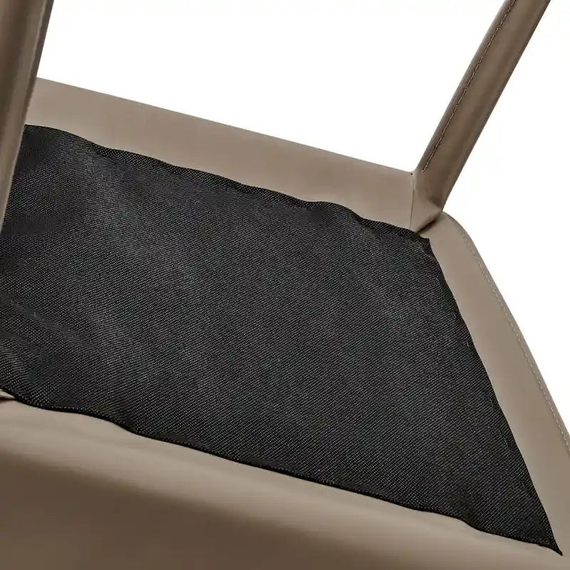 Chaise de salle à manger avec accoudoirs en cuir recyclé