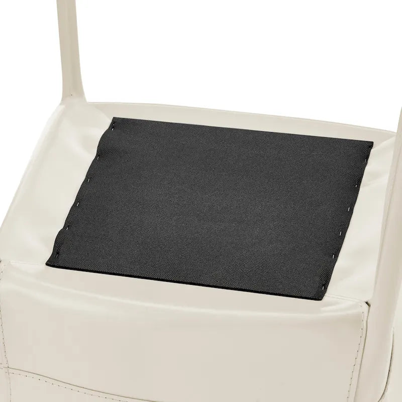 Chaise de salle à manger avec accoudoirs en cuir recyclé