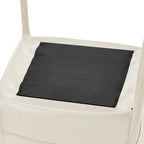 Chaise de salle à manger avec accoudoirs en cuir recyclé