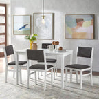 Ensemble table et chaises de salle à manger 5 pièces en bois massif
