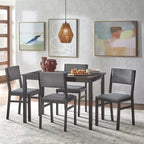 Ensemble table et chaises de salle à manger 5 pièces en bois massif