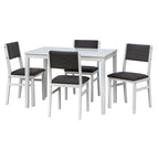 Ensemble table et chaises de salle à manger 5 pièces en bois massif
