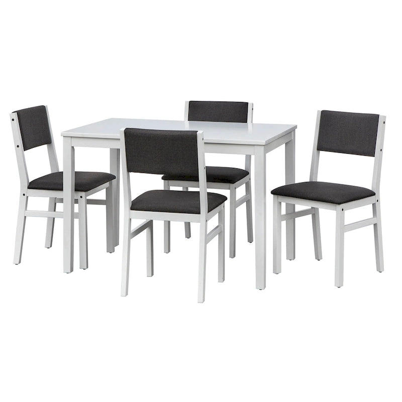 Ensemble table et chaises de salle à manger 5 pièces en bois massif