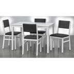 Ensemble table et chaises de salle à manger 5 pièces en bois massif