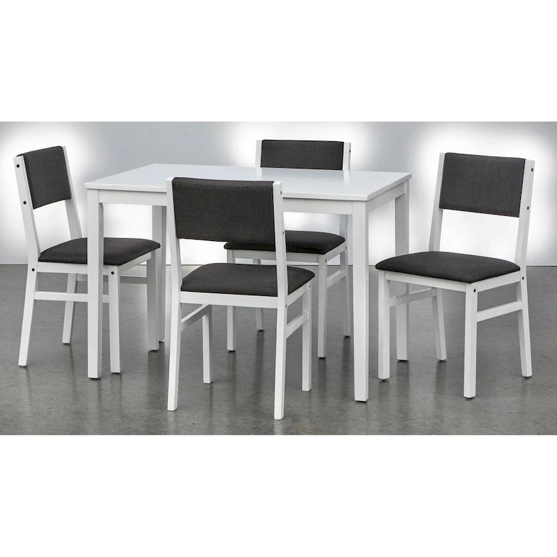 Ensemble table et chaises de salle à manger 5 pièces en bois massif