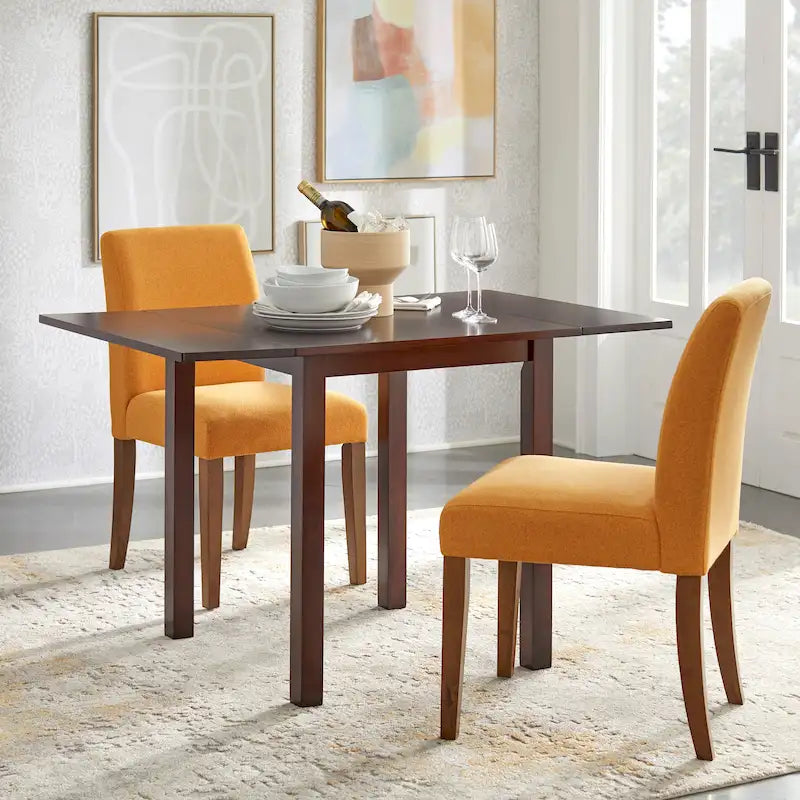 Ensemble table et 2 chaises de salle à manger à abattants