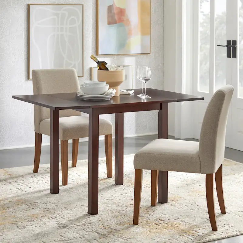 Ensemble table et 2 chaises de salle à manger à abattants