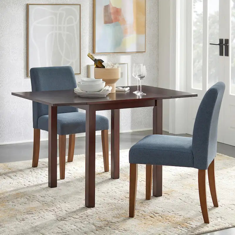 Ensemble table et 2 chaises de salle à manger à abattants