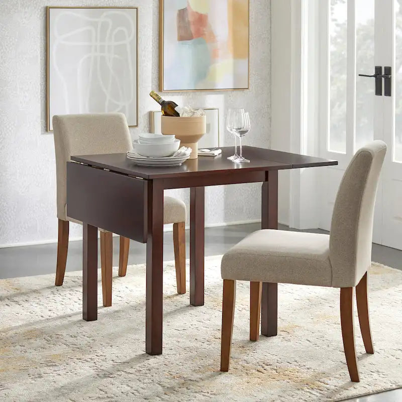 Ensemble table et 2 chaises de salle à manger à abattants