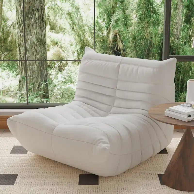 Fauteuil Crapaud Canapé Simple Tissu Teddy Fauteuil Poire