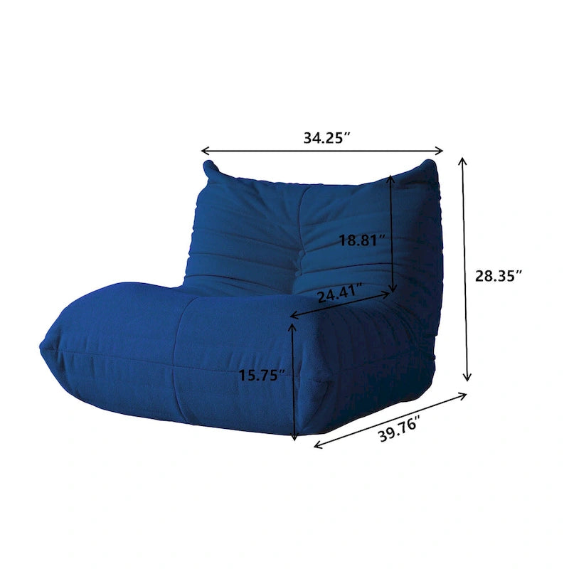 Fauteuil Crapaud Canapé Simple Tissu Teddy Fauteuil Poire