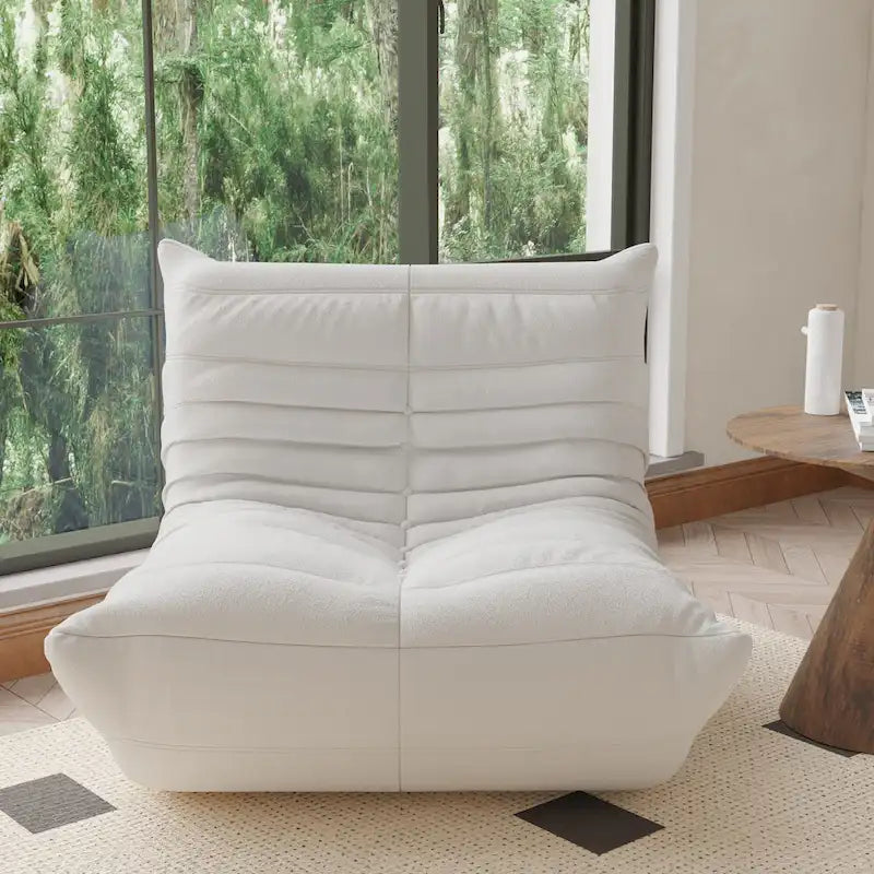 Fauteuil Crapaud Canapé Simple Tissu Teddy Fauteuil Poire