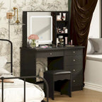 Coiffeuse avec tabouret et miroir
