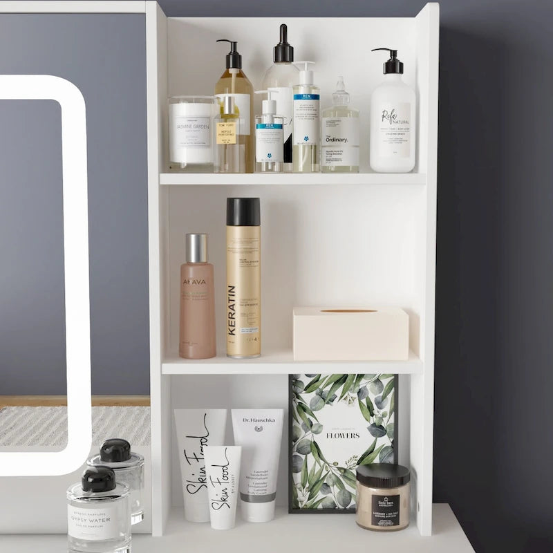 Coiffeuse avec tabouret et miroir
