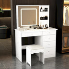 Coiffeuse avec tabouret et miroir