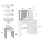 Coiffeuse avec tabouret et miroir