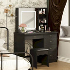 Coiffeuse avec tabouret et miroir