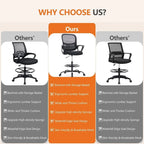 Chaise de bureau haute - Chaise de bureau réglable pour bureaux debout