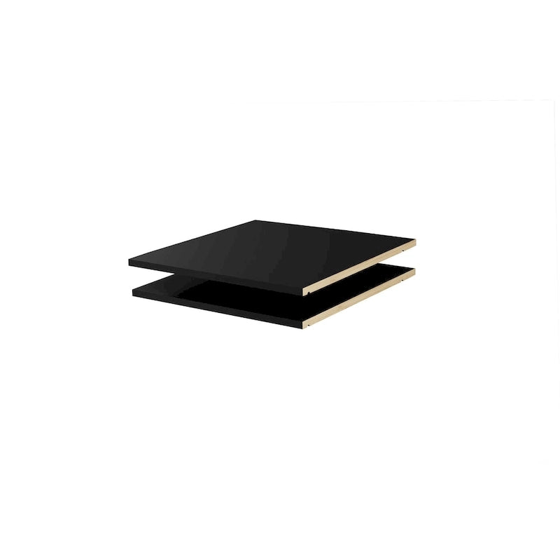 Tablettes d'appoint en bois massif pour armoires-penderies – Lot de 2