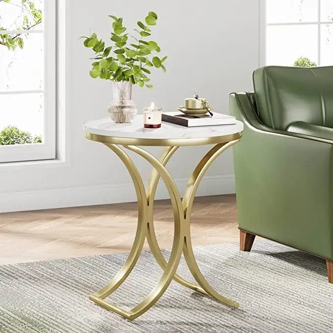 Table d'appoint ronde moderne pour entrée ou salon