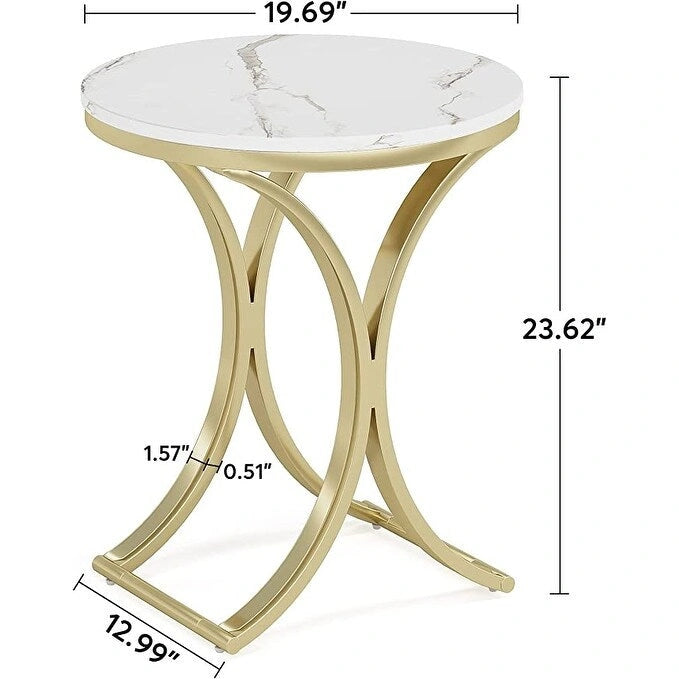 Table d'appoint ronde moderne pour entrée ou salon