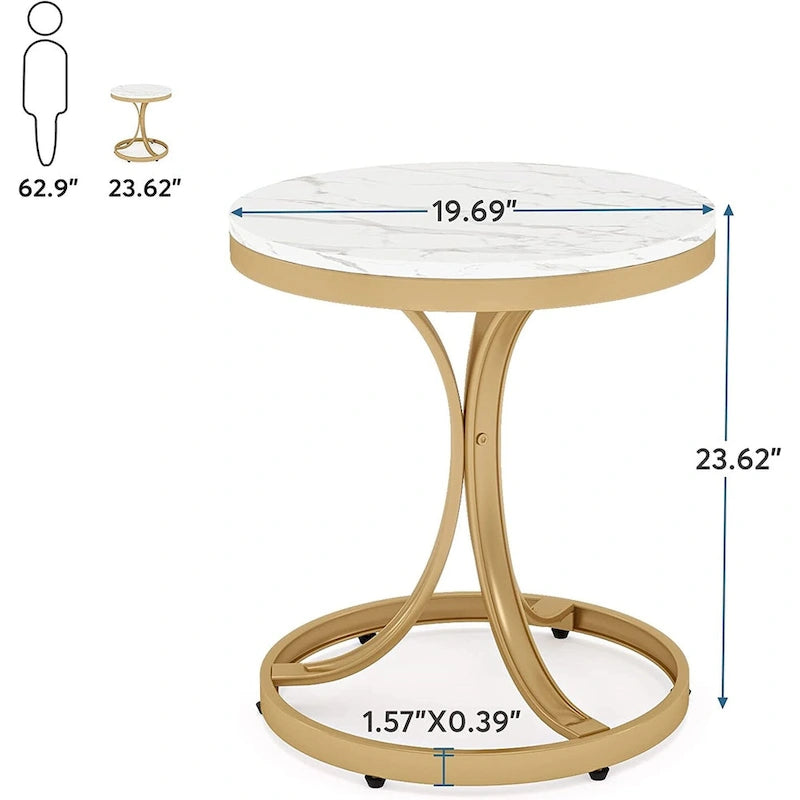 Table d'appoint ronde moderne pour entrée ou salon