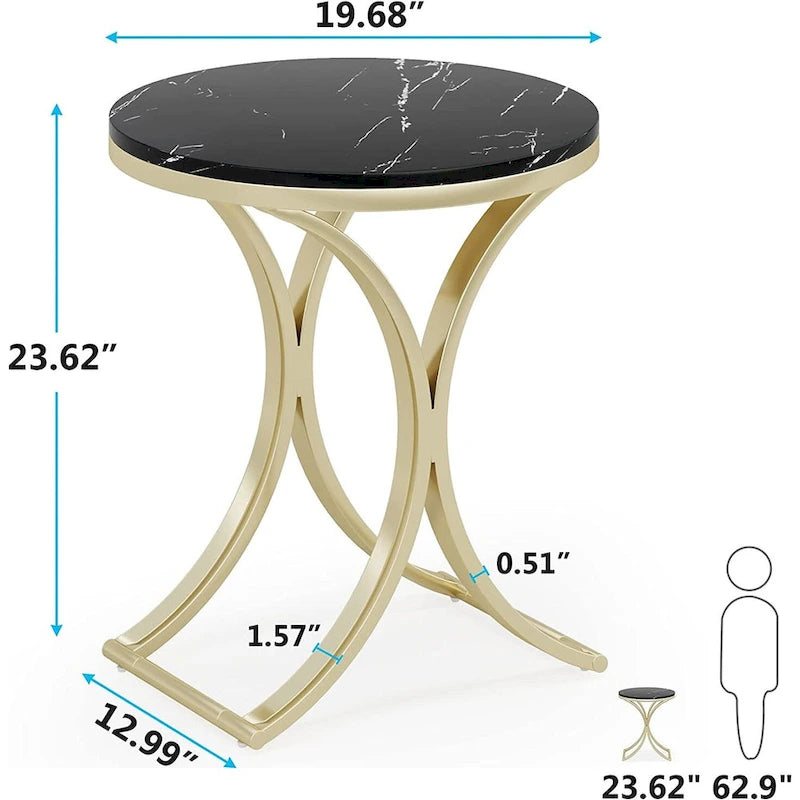 Table d'appoint ronde moderne pour entrée ou salon