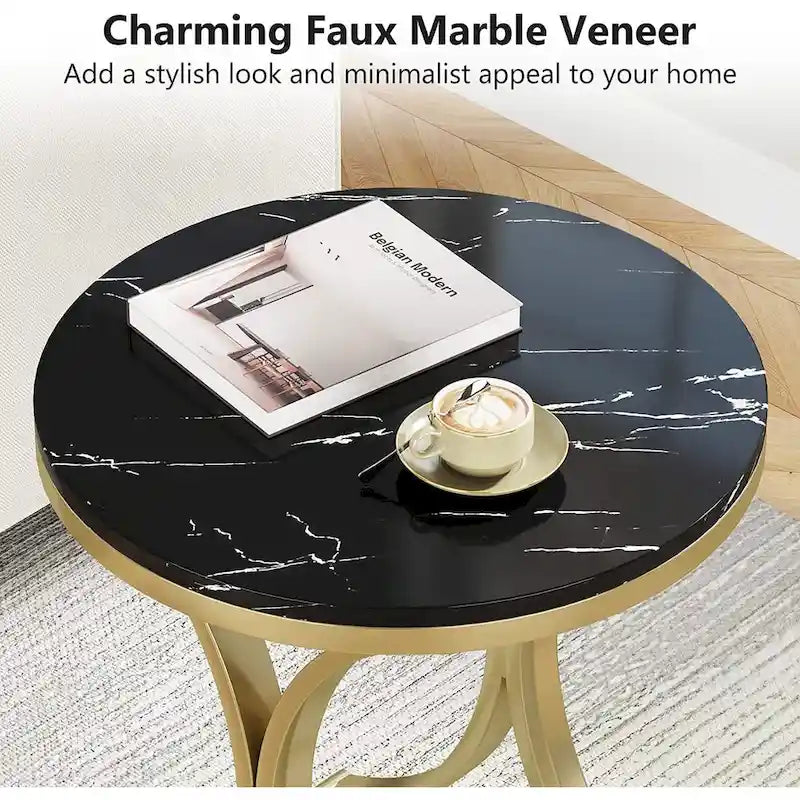 Table d'appoint ronde moderne pour entrée ou salon