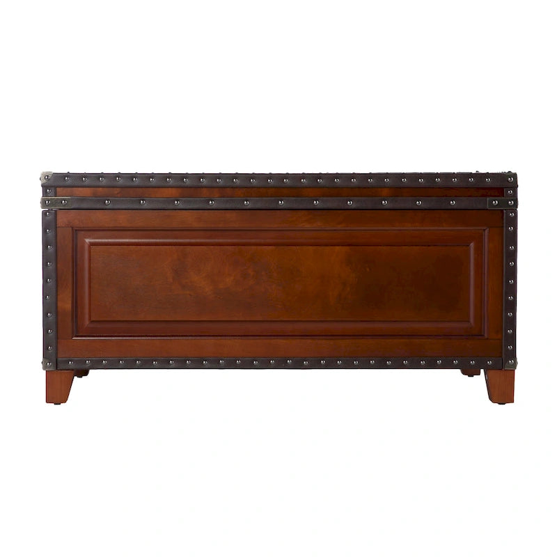 Table basse en coffre en bois