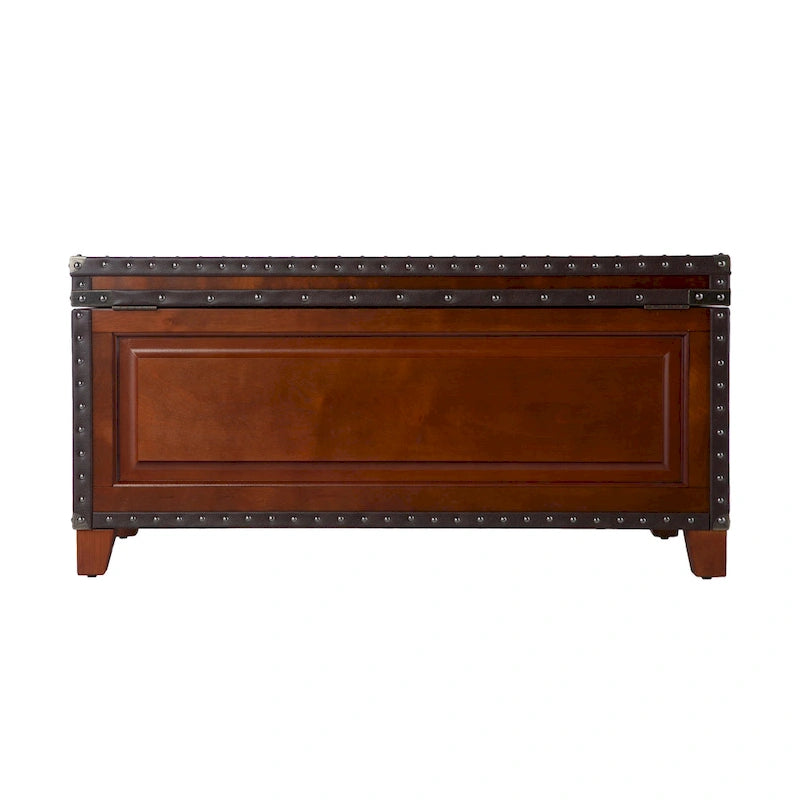 Table basse en coffre en bois
