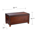 Table basse en coffre en bois