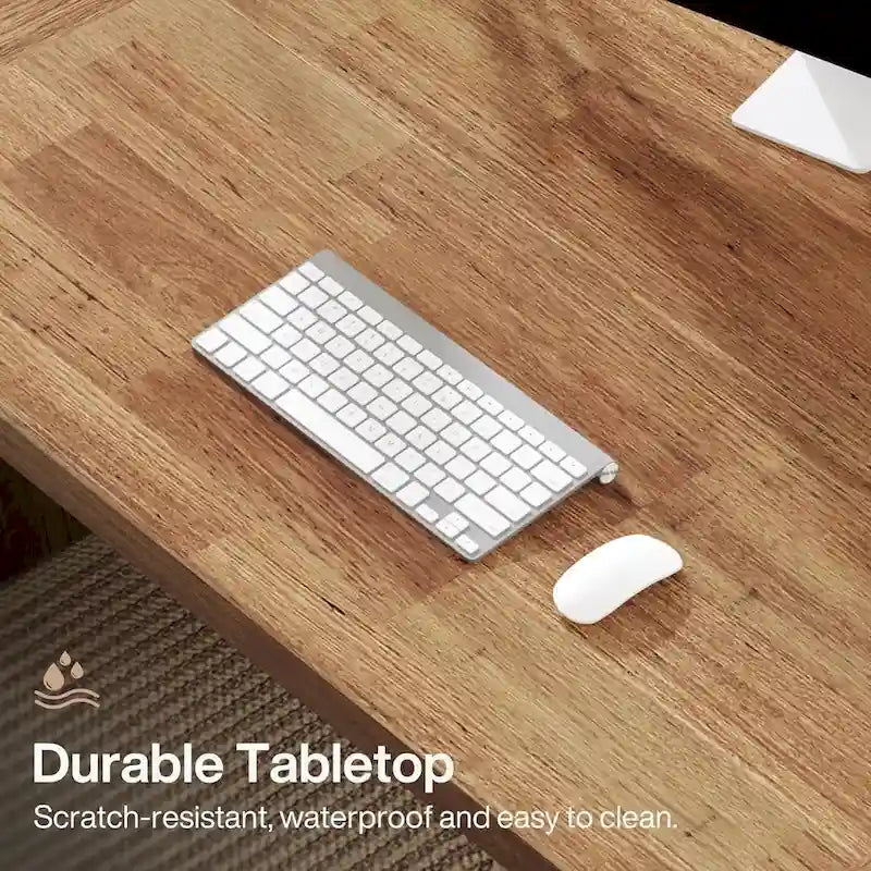 Bureau d'ordinateur exécutif en bois de 70,87 pouces pour bureau à domicile