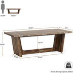 Bureau d'ordinateur exécutif en bois de 70,87 pouces pour bureau à domicile