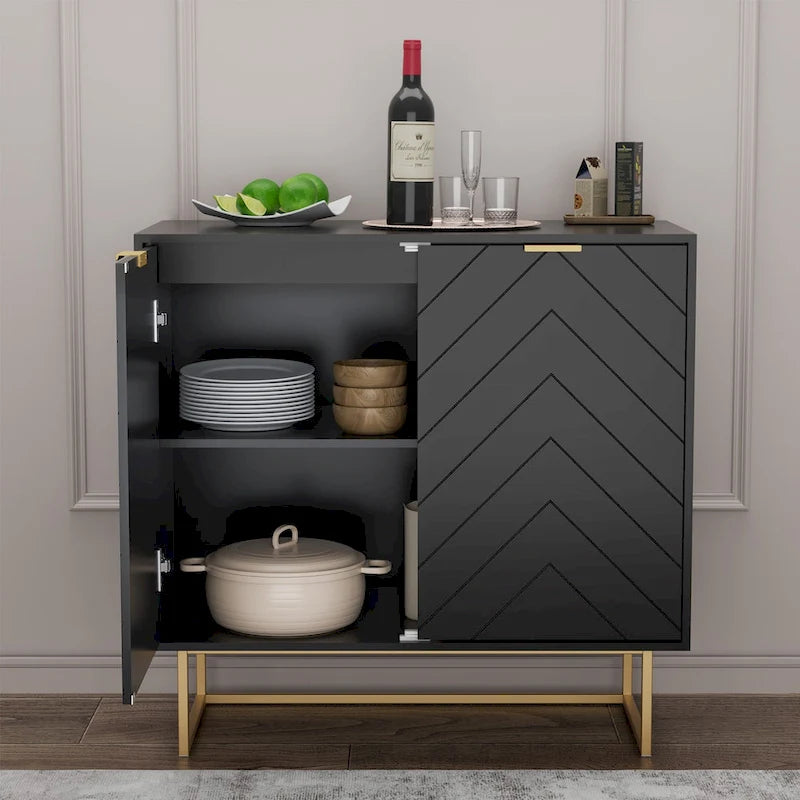 Buffet de rangement avec étagère réglable pour salon et cuisine