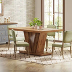 Table à manger rectangulaire 47 de petite taille pour cuisine et salle à manger de style ferme