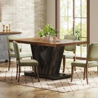 Table à manger rectangulaire 47 de petite taille pour cuisine et salle à manger de style ferme