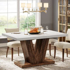 Table à manger rectangulaire 47 de petite taille pour cuisine et salle à manger de style ferme
