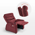 Fauteuil inclinable zéro gravité électrique MCombo avec appuie-tête réglable pour salon, tissu ZG334