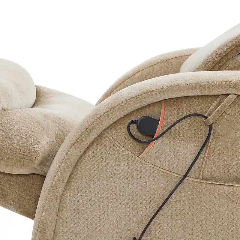 Fauteuil inclinable zéro gravité électrique MCombo avec appuie-tête réglable pour salon, tissu ZG334