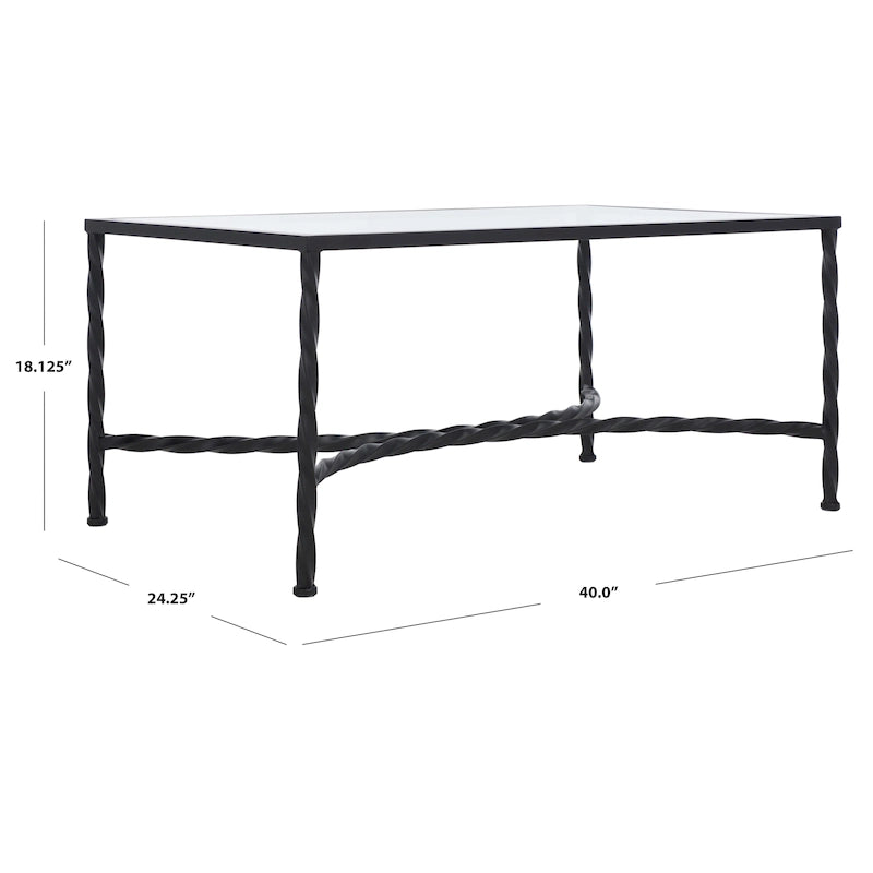 Table basse en verre 40L x 24P x 18H